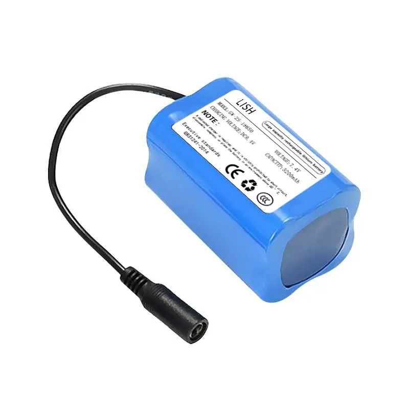 Personalize a bateria recarregável de íon de lítio 18650 7,4V