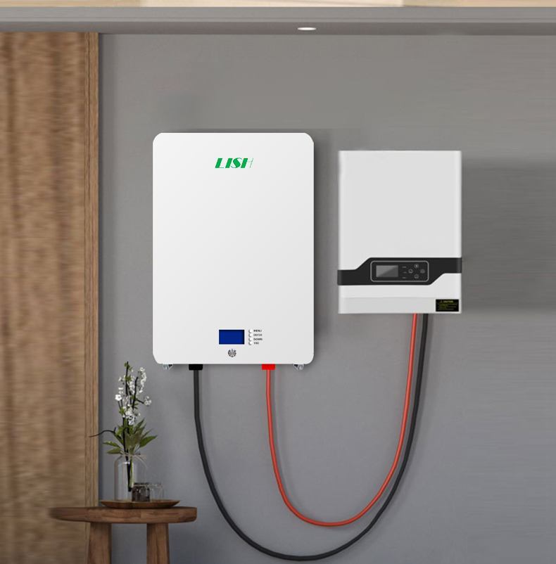 Bateria LiFePO4 montada na parede Bateria de lítio de 5kwh