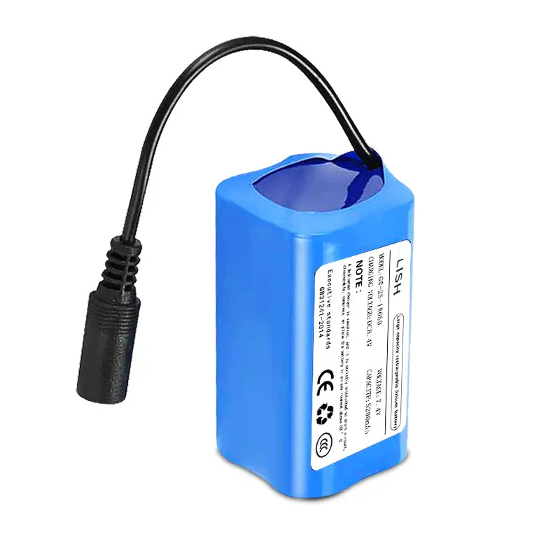 Personalize a bateria recarregável de íon de lítio 18650 7,4V